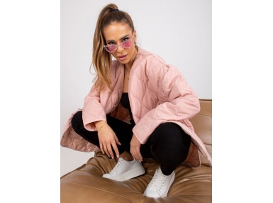 Veste matelassée en losange - rose clair