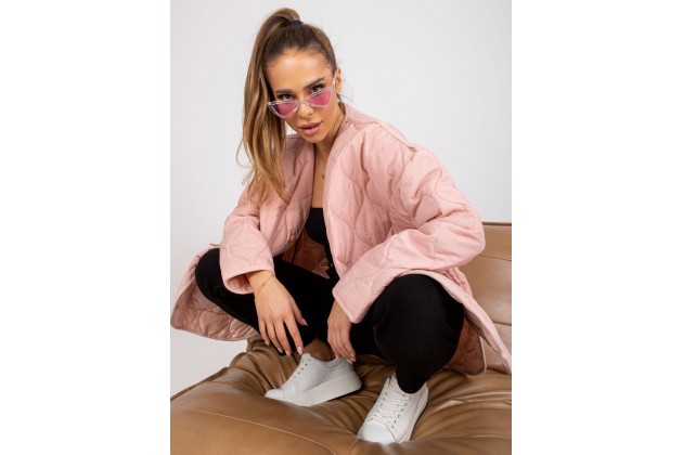 Veste matelassée en losange - rose clair