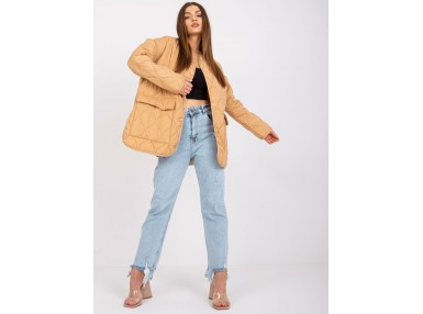 Veste matelassée en losange - camel