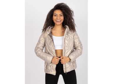 Veste courte matelassée - beige