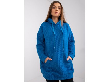 Sweat à capuche long - bleu foncé
