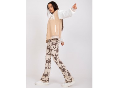 Sweat en coton fermé par boutons-pression - beige