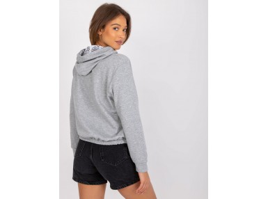 Sweat à capuche décontracté - gris