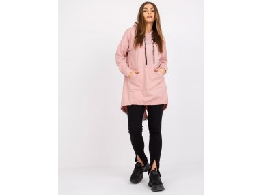 Hoodie uni à capuche - rose clair