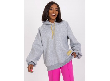 Sweat à capuche décontracté -gris