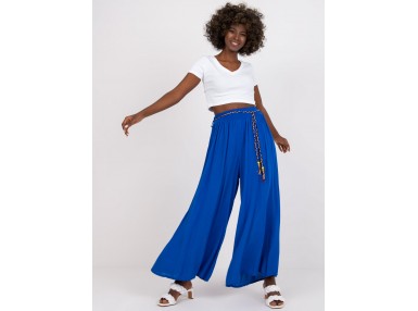 Pantalon large - bleu cobalt