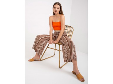 Pantalon blanc-marron
