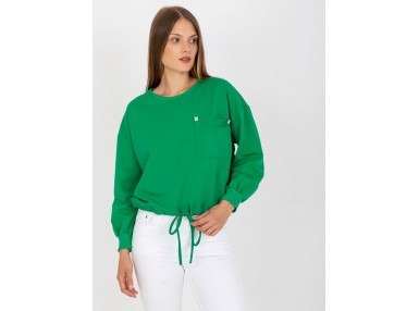  Sweat court à détail noué - vert