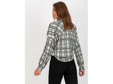 Chemise imprimé à carreaux - beige