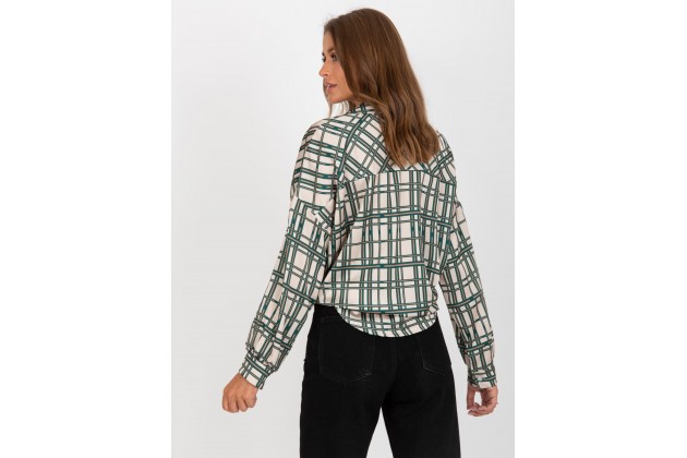 Chemise imprimé à carreaux - beige