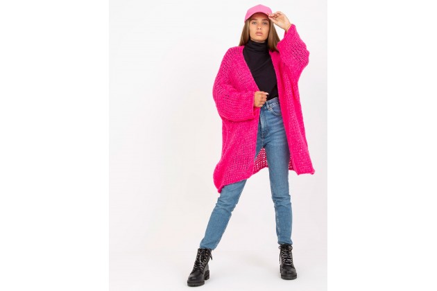Cardigan oversize - fluo rose