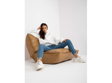 Sweat femme en coton - écru