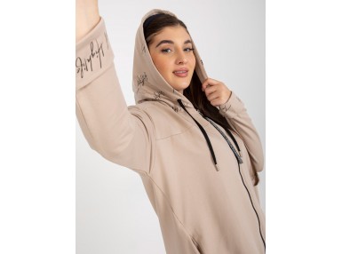 Sweat zippé - beige