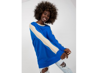 Sweat-shirt col rond - bleu foncé
