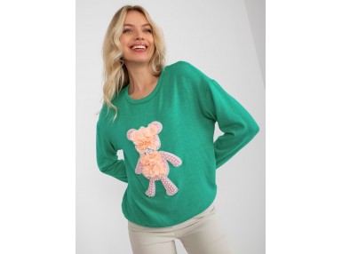 Sweat-shirt avec application décorative - turquoise