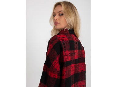Chemise imprimé à carreaux - noire et rouge