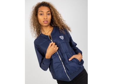 Sweat à capuche zippé - bleu marine