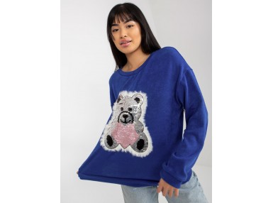 Sweat-shirt avec application décorative - bleu foncé