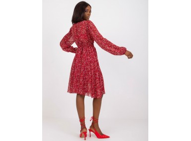 Robe d'été à manches longues - bordeaux
