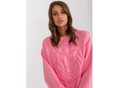Sweat femme avec imprimé - rose