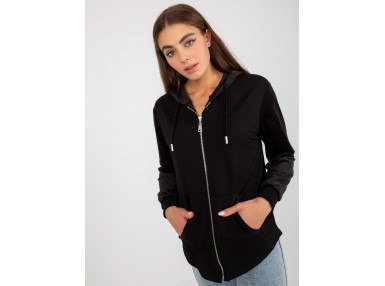 Sweat à capuche femme - noire