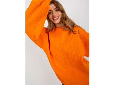 Sweat femme avec imprimé - orange
