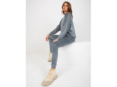Ensemble sweat et pantalon - gris et bleu