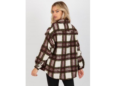 Chemise imprimé à carreaux - bordeaux