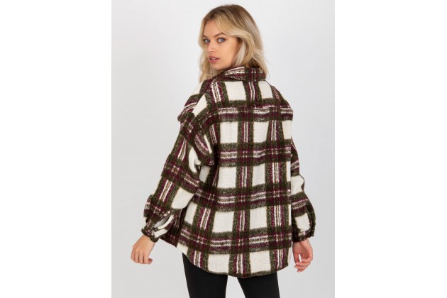 Chemise imprimé à carreaux - bordeaux