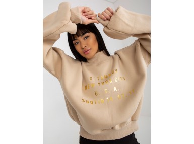 Sweat court en coton - beige