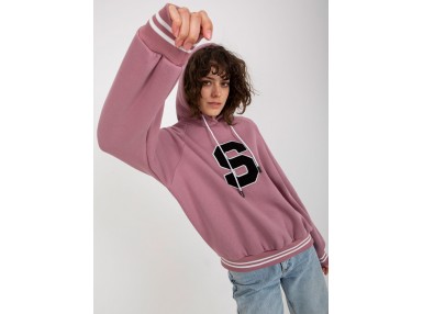Sweat à capuche imprimé femme - rose foncé