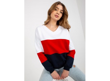 Sweat blanc et bleu marine