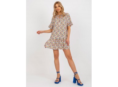 Robe babydoll courte  - jaune