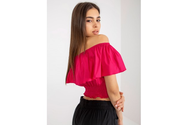 Top volantée - fuchsia