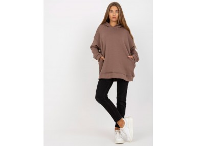 Sweat à capuche femme - marron