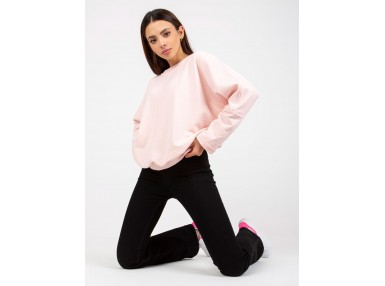 Sweat-shirt avec manches chauve-souris -rose clair