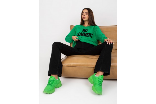 Sweat-shirt col rond - vert