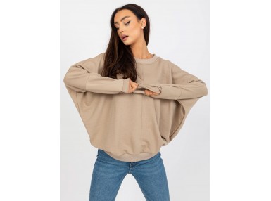 Sweat-shirt avec manches chauve-souris - beige
