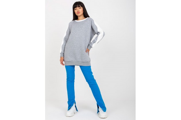 Sweat-shirt col rond - grise