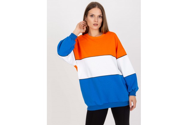 Sweat-shirt col rond - orange