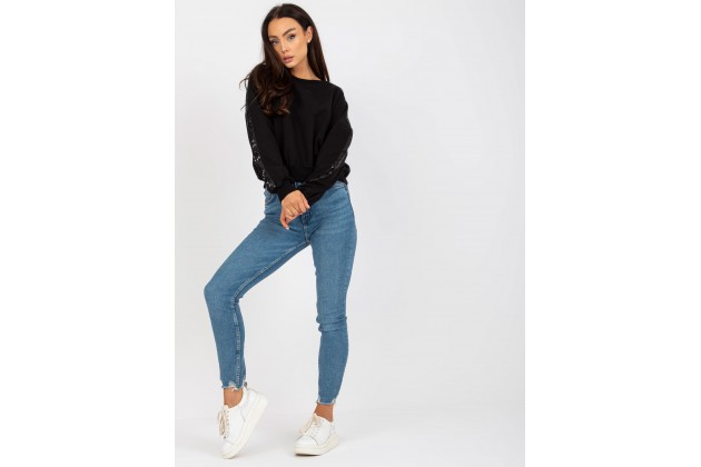 Sweat-shirt col rond - noire