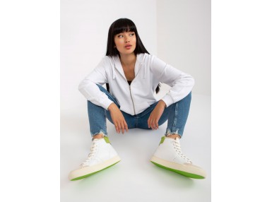 Sweat à capuche zippé - blanc