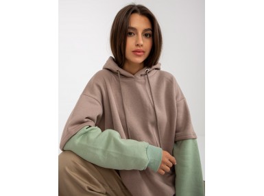 Sweat à capuche femme coloré - beige foncé