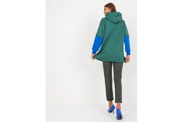 Sweat à capuche femme coloré - vert foncé