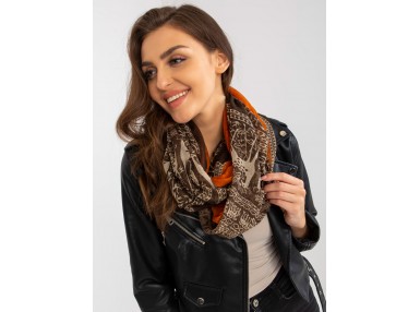 Echarpe tube et snood - marron