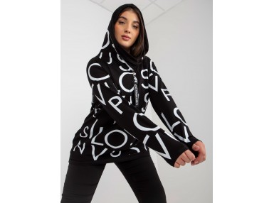 Sweat à capuche en coton - noir