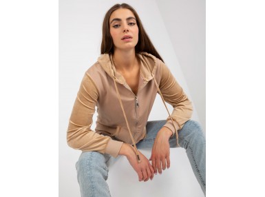 Sweat à capuche femme - beige