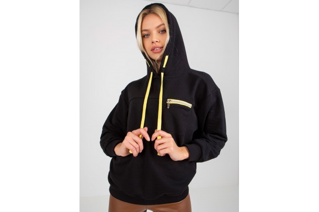 Sweat à capuche femme - noire