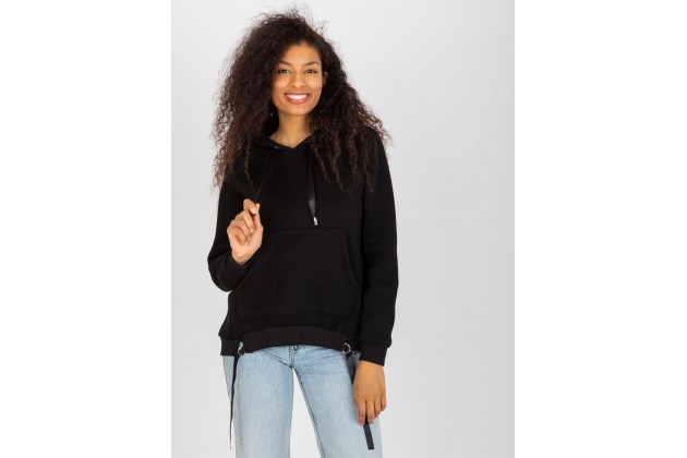 Sweat à capuche femme - noire