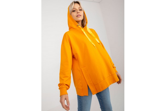 Sweat à capuche femme- jaune foncé
